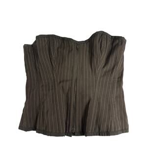 Burlesk Striped Gangster Corset - Size 32